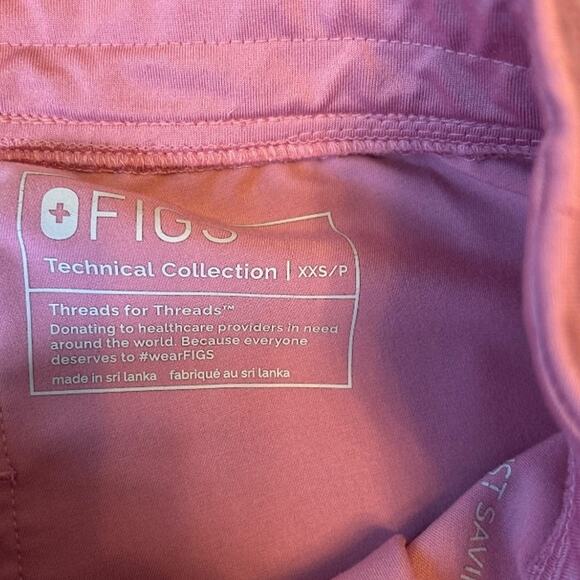NWOT Figs Zamora Chalk Pink PO #1782 Women’s Scrub Pants Size XXS/P - Picture 3 of 5